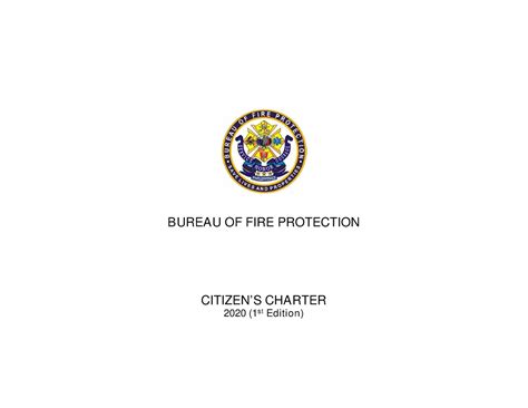 bfp citizen's charter pdf|BUREAU OF FIRE PROTECTION.